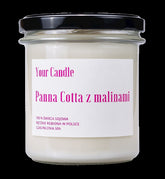 Bougie de soja panna cotta aux framboises 300 ml - VOTRE BOUGIE